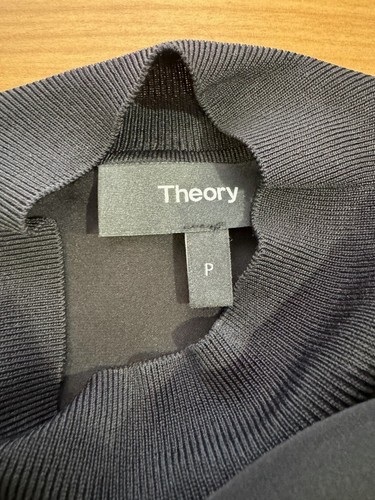 Theory Womens Black Silk Mock Neck Tank Top Sz P NWT - Picture 5 of 6