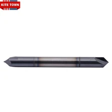 1/4" 2 Flute 90 Degree Solid Carbide Chamfer Mill - Double End - AlTiN Coated