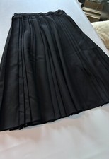 Vintage 13 Inch Waist Black Pleats Long Skirt