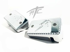 HAYABUSA CHROME DIAMOND CUT KANJI MASTER CYLINDER COVERS 99-2007 SUZUKI HAYABUSA