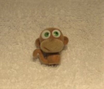 Tiny Fuzzy Flocked Pet Monkey - 1 1/4'' Tall