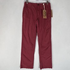 Urban Pipeline NEW Flat Front Khaki Pants Boys 14 Regular Red Twill Straight NWT