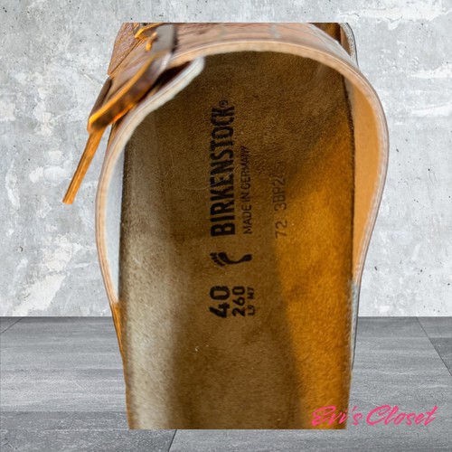 Birkenstock Arizona Gator Gleam Two-Strap Comfort Copper New Without Tags - Picture 4 of 5