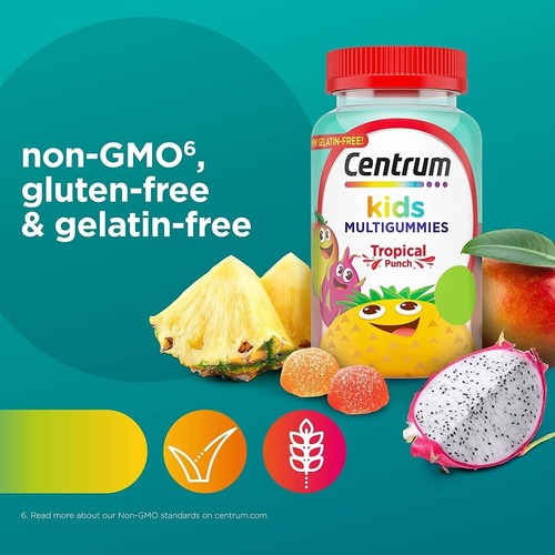 Centrum Kids Multivitamin Gummies Tropical Punch Flavor 150 count - Picture 4 of 8