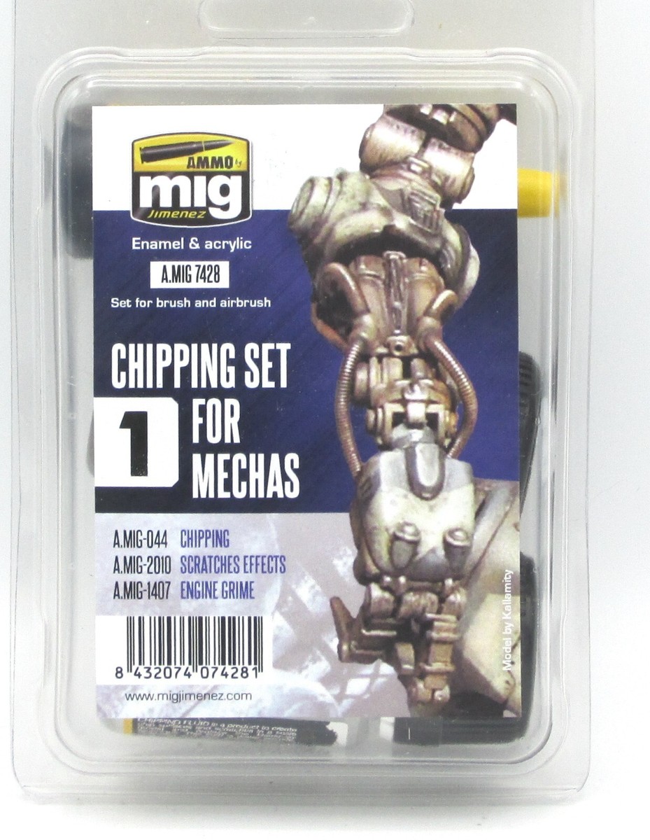 CHIPPING SET FOR MECHAS weathering set AMIG-7428 Ammo of Mig CHIPPING SET FOR MECHAS weathering set AMIG-7428 Ammo of Mig