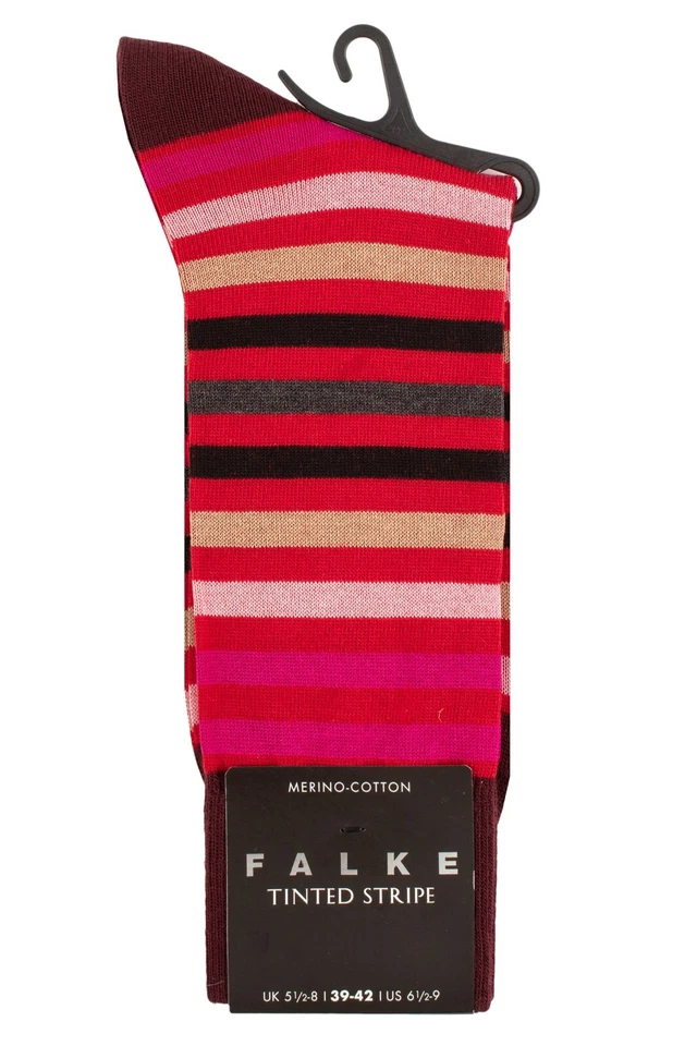 Mens Wool Socks Tinted Stripe 1 Pair Pack Sizes 5.5-8, 8.5-11, 11.5-14.5 - Falke - Image 2 of 4