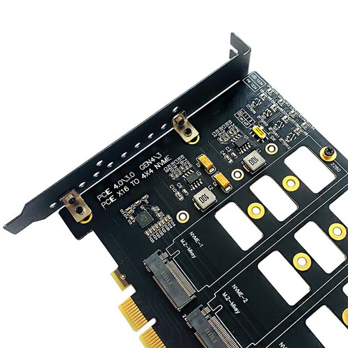 PCI-E 4.0 4x4 to M.2 4-Bays Expansion Card for M.2 NVMe Solid State Drive Card - Picture 9 of 10
