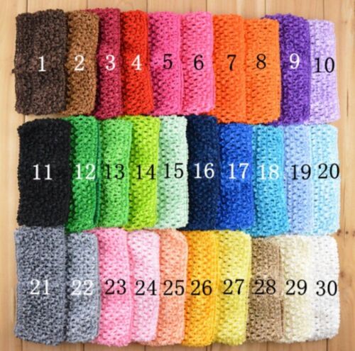 Womens 7cm Wide Crochet Headband Gym Sport Casual Hair Band - Picture 13 of 40