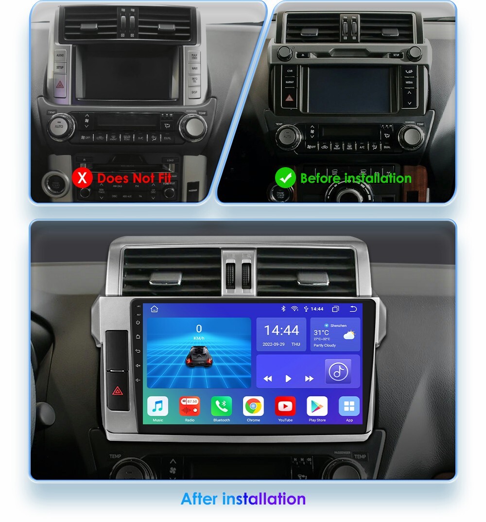 Apple Carplay Android 32GB Car Stereo AM Radio For Toyota