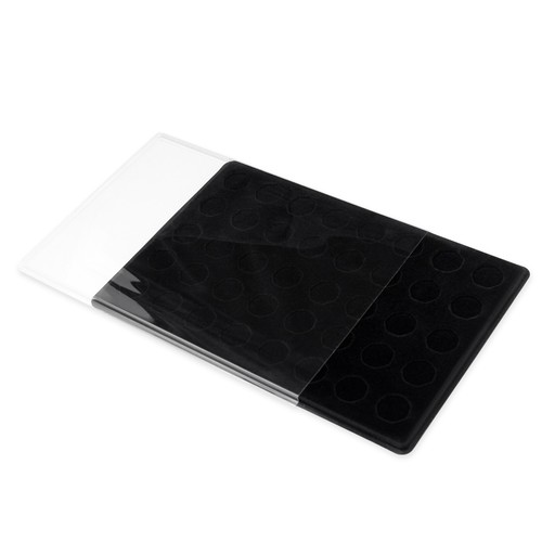 New SCHULZ COIN Collection Red or Black TRAY- 40 Circle Compartments / 50p PENCE - Picture 6 of 16