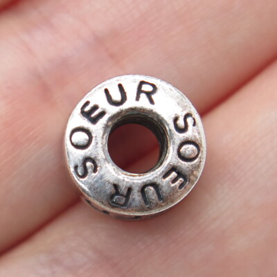 CHAMILIA 925 Sterling Silver Sister Hermana Soeur Bead Charm