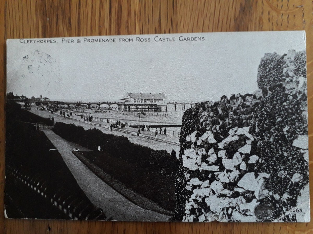 Cleethorpes, Pier Promenade from Ross Castle Gardens postcard