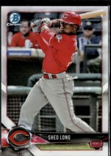2018 Bowman Chrome Refractor Shed Long Cincinnati Reds #BDC120