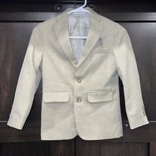Geoffrey Beene Boys Tan Front Pocket Khaki Blazer 8 NWT