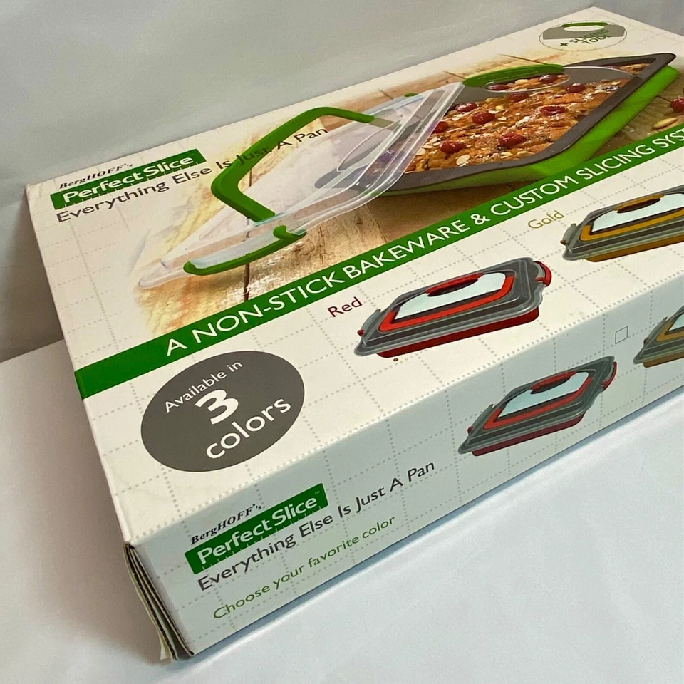 BergHOFF's Perfect Slice 不粘烤盘和定制切片系统 全新 银色 — 第 4/4 张图片