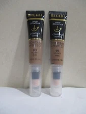 Lot Of (2) Milani ~  Liquid Contor - Conceal+Perfect - Color- 01  HONEY