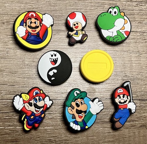 7 & 8pc Video Game Cartoon Movie Shoe Charms for Crocs & Shoe Laces - Picture 14 of 18