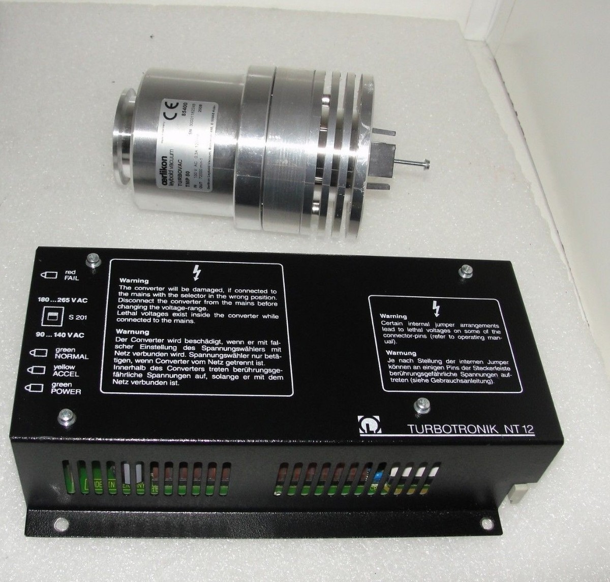 Oerlikon Leybold Vacuum Turbovac TMP 50 Pump 85400 Oerlikon Leybold Vacuum Turbovac TMP 50 Pump 85400