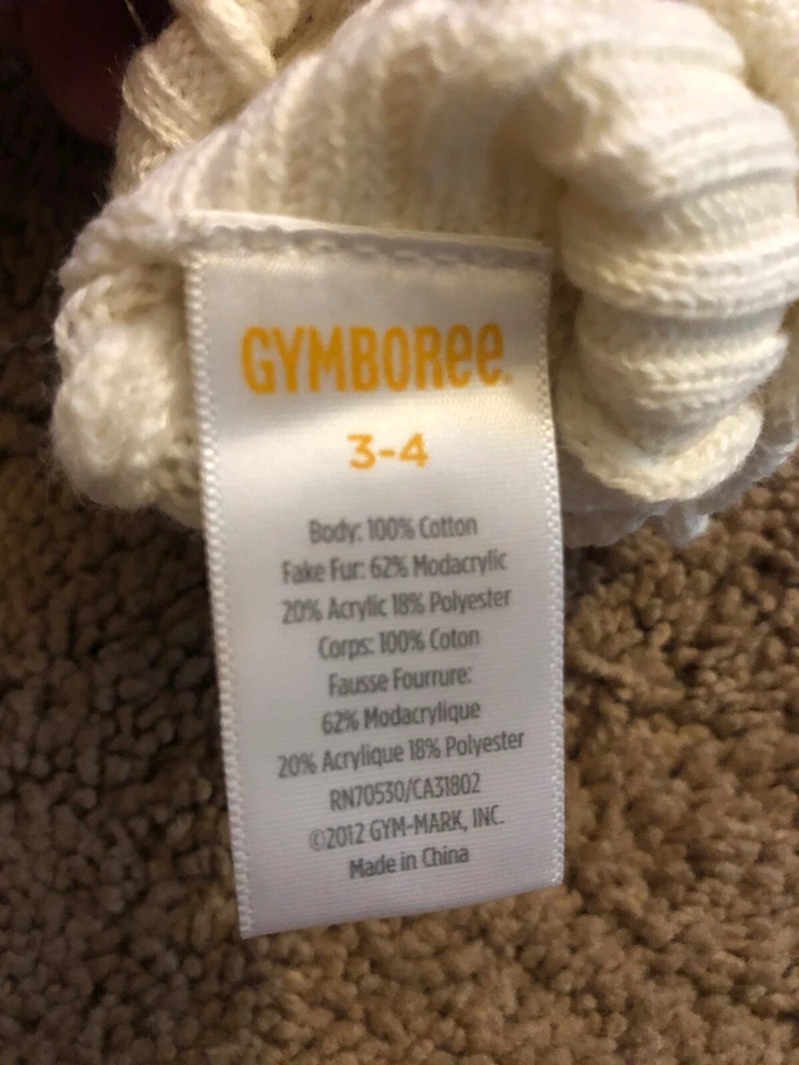 Suéter Mitones Gymboree Invierno Blanco Suave Imitación Piel Niñas 3/4 (3C) Foto 4 de 4