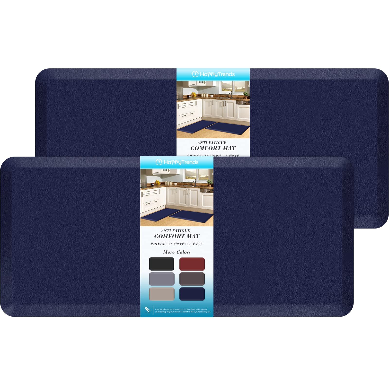 2 PCS Kitchen Mat Cushioned Anti-Fatigue Floor Mat, Heavy Duty Ergonomic Comf...