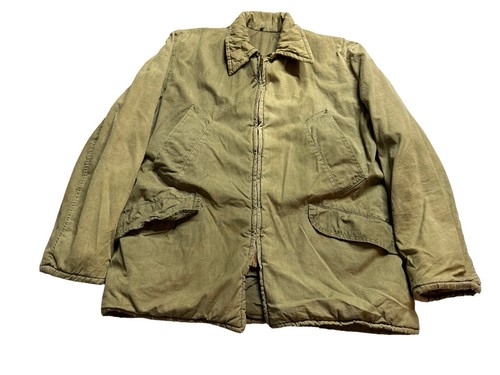 TYP B34 Cold Weather Deck Jacke Military Style grün M 50er 1950 B-9