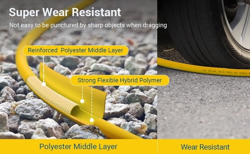 DEWENWILS 3/8 Inch x 50FT Air Hose 300 PSI Flexible and Kink Resistant Hybrid - Picture 11 of 11