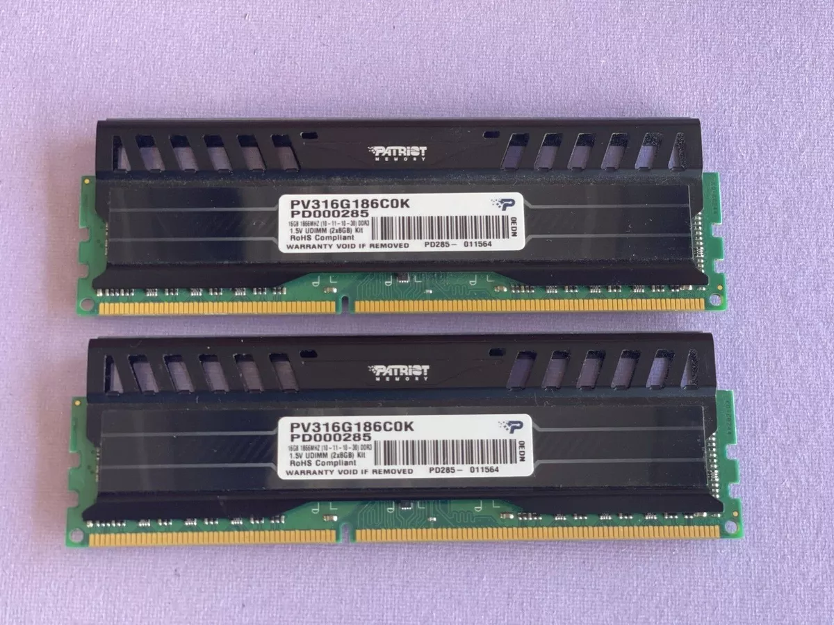Patriot 16GB 2X8GB DDR3 PC3 14900 1866MHz 240Pin NON ECC Desktop