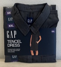 GAP Shadow Grey Women's Sz XXL Lightweight Relaxed Fit Tencel Dress