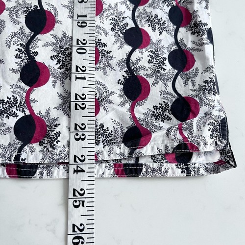 MARNI Girls White Patterned Short Sleeve Top Blouse Designer Size 14 - Picture 9 of 10