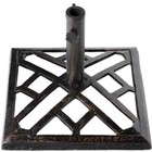 19 lbs. Square Cast Iron Patio Umbrella Base Stand in Bronze