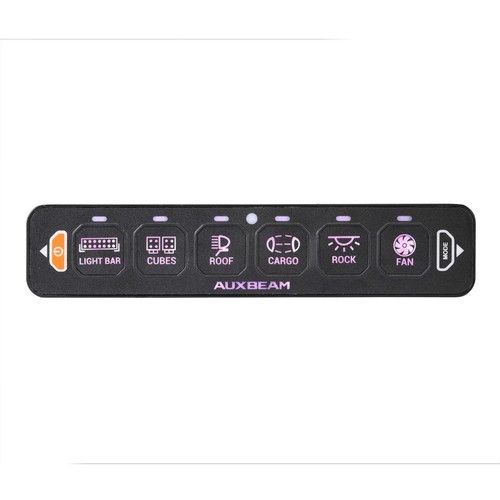 Panel de interruptor de 6 velocidades AUXBEAM RGB BARRA DE LUZ LED sistema de relé electrónico coche marino - Imagen 5 de 12