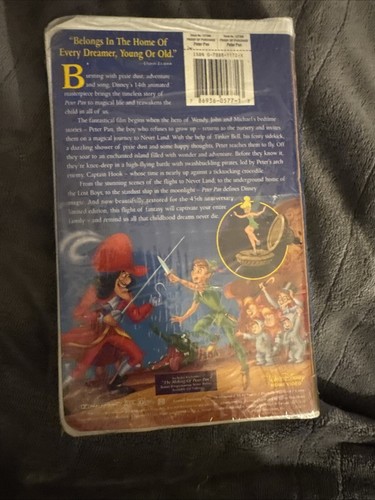 Peter Pan- 45th Limited Edition VHS New Sealed - Picture 2 of 3