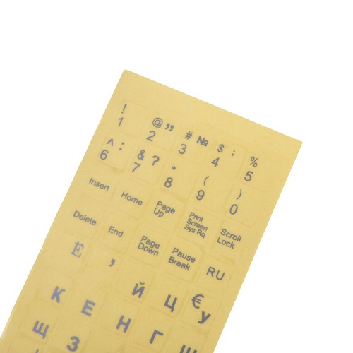 Russian Transparent Keyboard Stickers Letters for Laptop Notebook Computer PC.Z0 - Afbeelding 8 van 10
