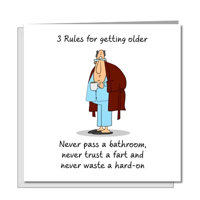 SWIZZOO Funny Birthday Card for Dad Men Humorous 40th 50th 60th old age getting old fun