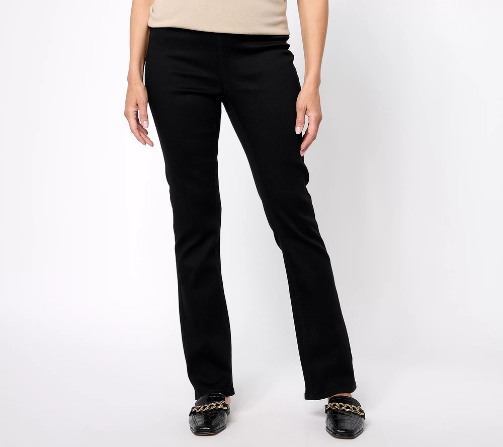 Denim & Co. Signature Perfect Flex Pants Black 8 New