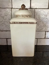 Gracious Goods Collection Large Canister Cookie Jar Acanthus Leaf Without Base