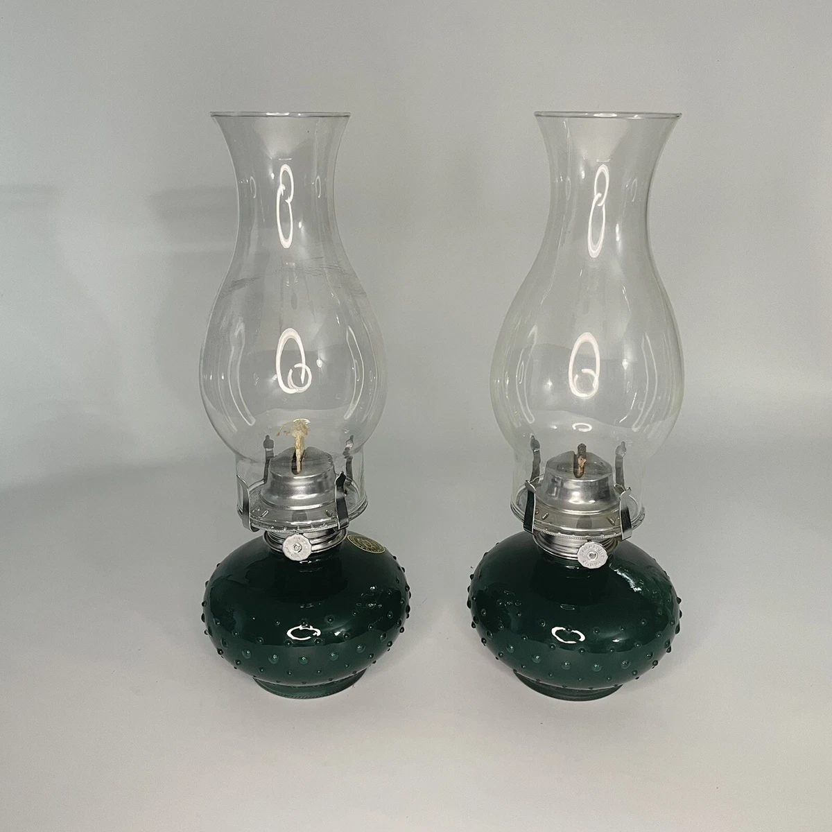 2 VINTAGE Lamplight Farms Oil Lamps + 2 Lamp Oil + 5 Wicks bdce.unb.br