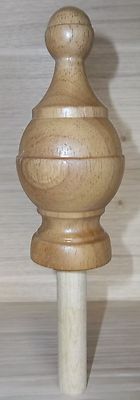 BED POST KNOBS, WOODEN, CLEAR COAT, LOT OF 4, HEADBOARD FOOTBOARD ...