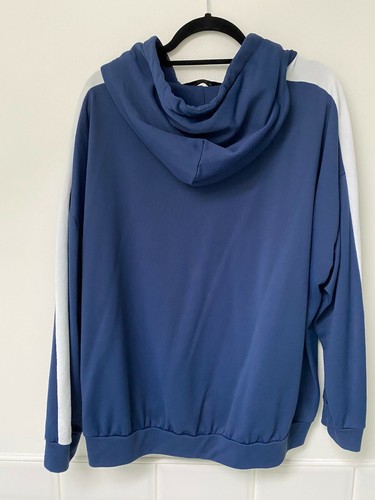 IRO JEANS Bright Blue White Stripe *KINDIA* Hoodie Sweatshirt M UK10-14 £350 - Picture 4 of 8