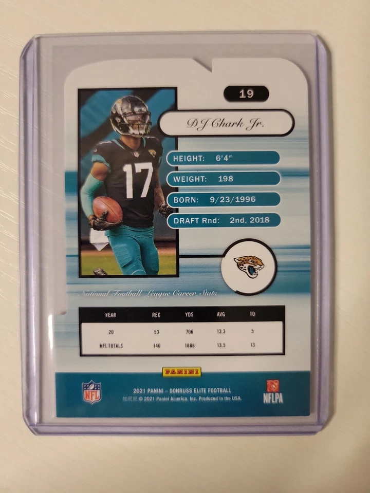D.J. Chark 2021 Elite 2001 Elite Aspirations Die-Cut SP 59/83 🔥 Lions 🔥 - Image 2 of 2