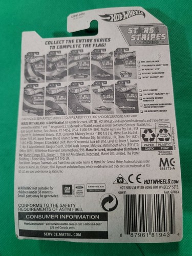 Hot Wheels Plymouth Duster Propulsore Blu #8 - 2020 Stelle e Righe 8/10 - Foto 4 di 4