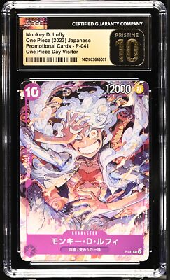 CGC 10 PRISTINE Japanese One Piece 2023 Monkey D. Luffy P CGC 10 PRISTINE Japanese One Piece 2023 Monkey D. Luffy P