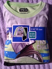 Boys 10/12 Star Wars Mandalorian Baby Yoda The Child 2 Piece Pajama Sleep Set