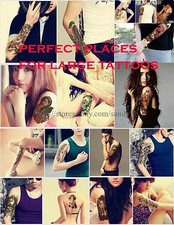 fake realistic large 8.25" half-sleeve arm tattoo