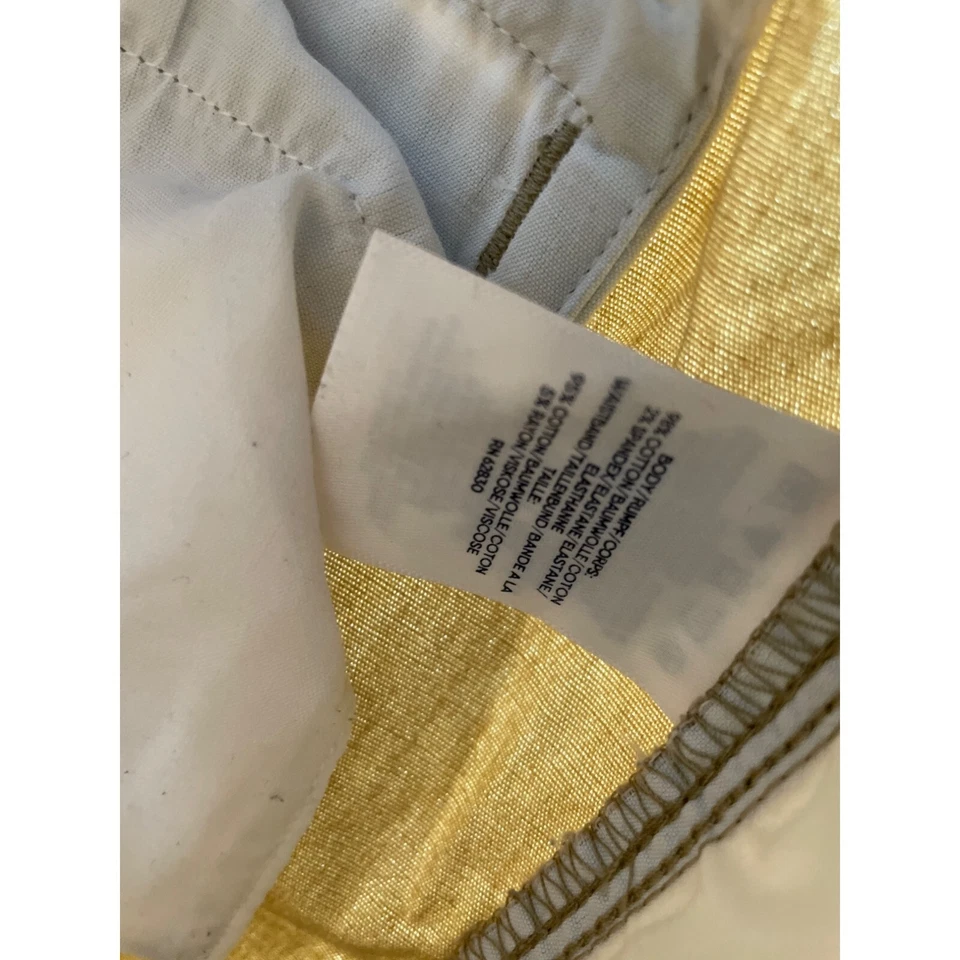 Calça chino Lands End pull-on menino XL 14-16 listra elástica cintura sarja uniforme bronzeado - Imagem 4 de 4