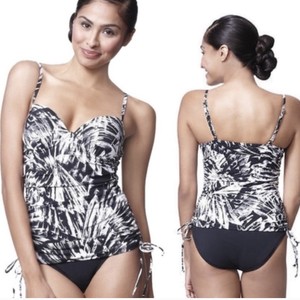 black push up tankini top