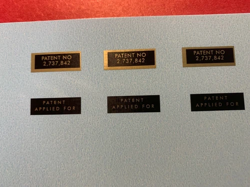 PAF and PAT # pickup Waterslide Decals Gold Metallic 6 each per order 12 total