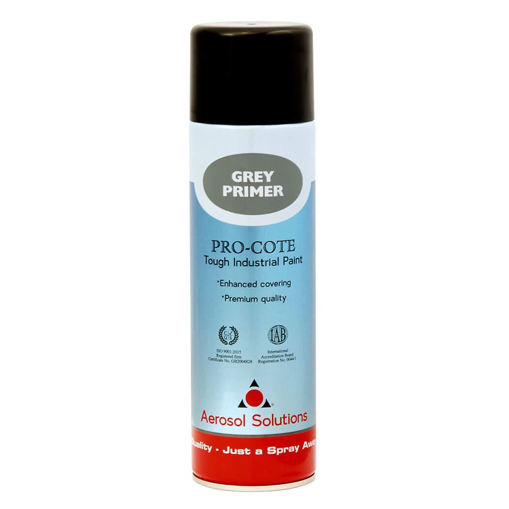 Pro-Cote Grey Primer Spray Paint 2x 500mL Tough Industrial Enhanced Covering 1L