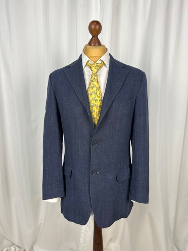 ERMENEGILDO ZEGNA Summer Half Lining Textured Wool\Linen Sport Coat 38US\48IT