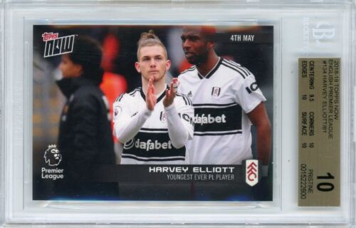 2018-19 TOPPS NOW HARVEY ELLIOTT ENGLISH PREMIER LEAGUE #134 BGS PRISTINE 10
